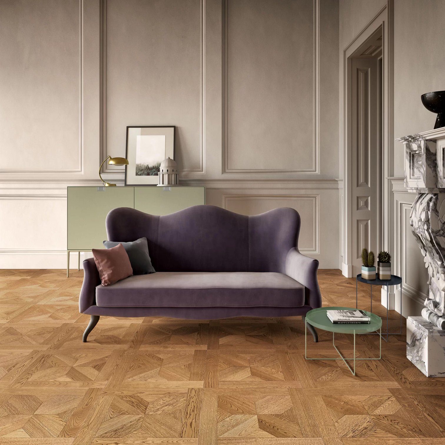 Woodco, Signature Quadrotte Rovere Cuoio Parquet