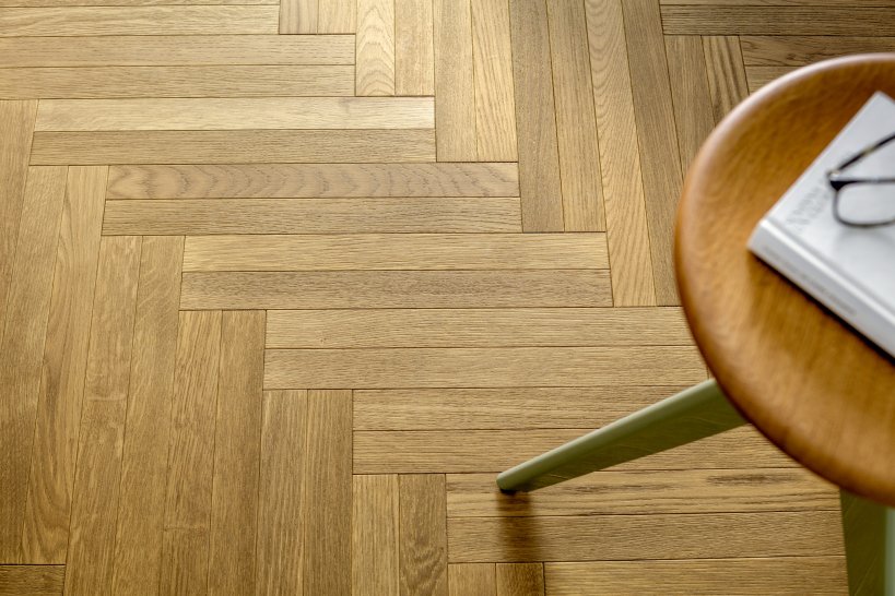 Woodco, Signature Arrow Antique Bronze Oak Parquet