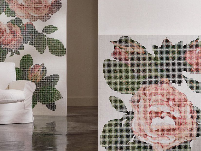 Bisazza, Springrose Bianco mosaico 32x32 cm 