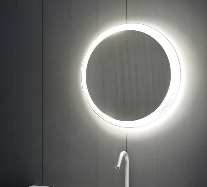Agape, Solid Specchio con illuminazione diametro 60 cm 